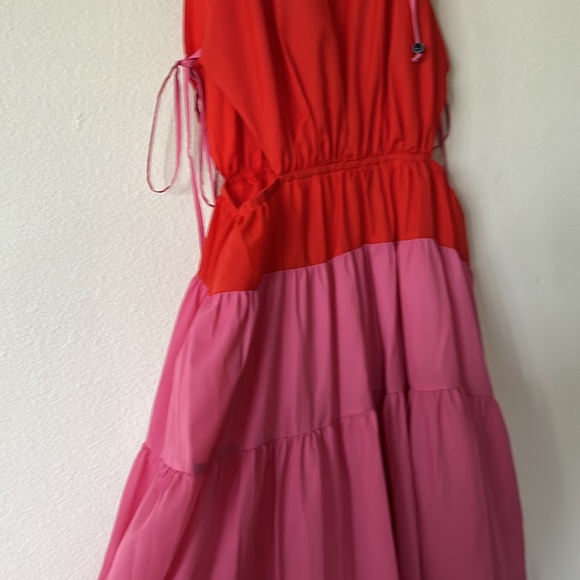 NWT STAUD Minerva Dress in Red/Pink Women’s Size Medium - Picture 12 of 13
